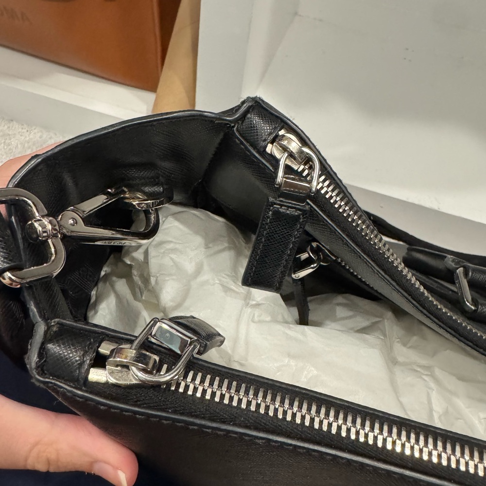Prada Black Leather Tote Bag - Picture 5 of 15